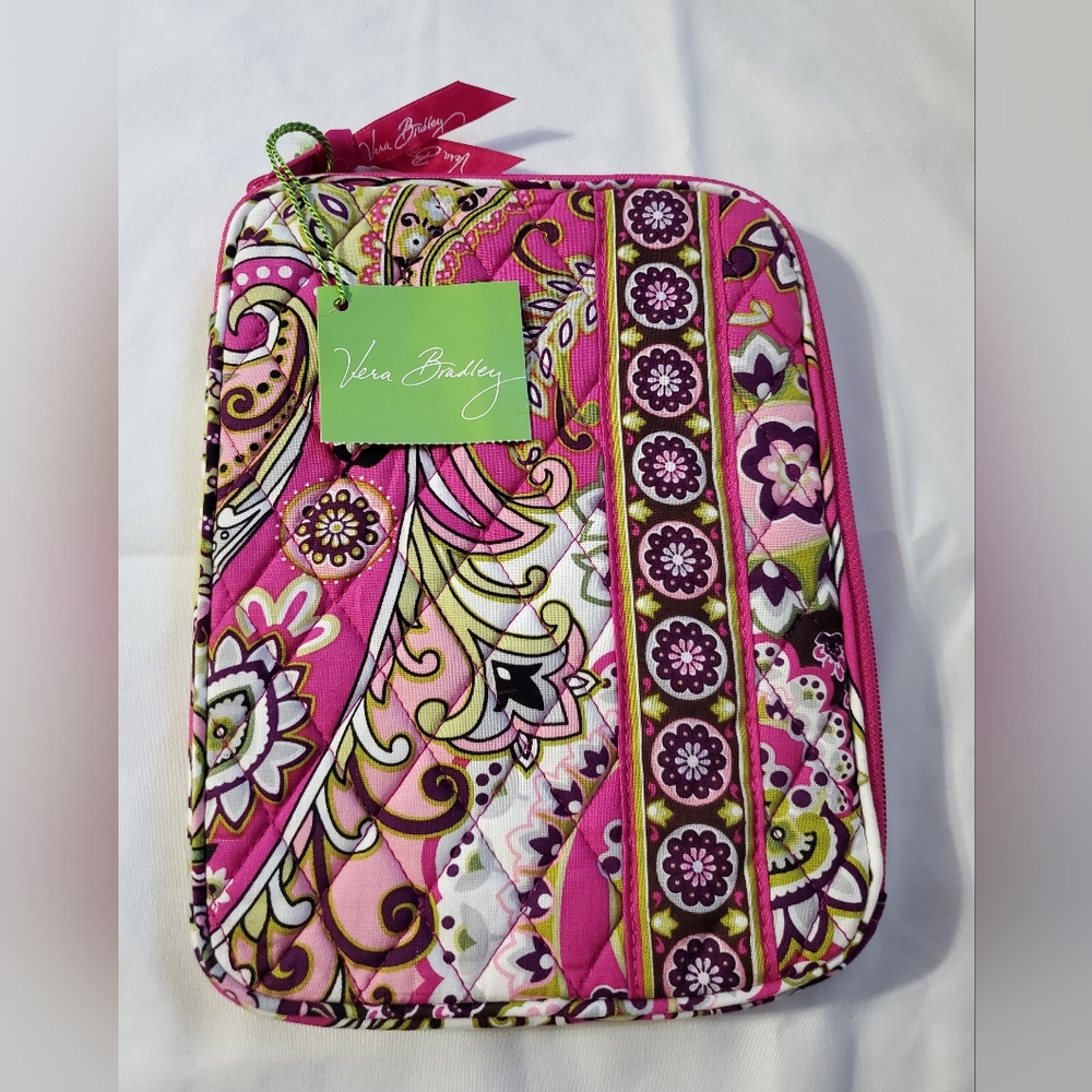 Vera Bradley Pink and Green Floral Quilted Organizer